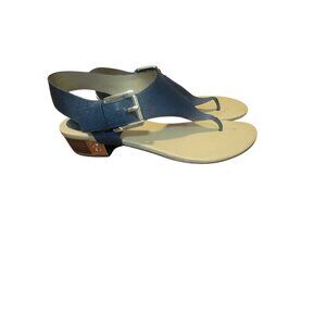 Michael Kors Blue and Cream Sandals